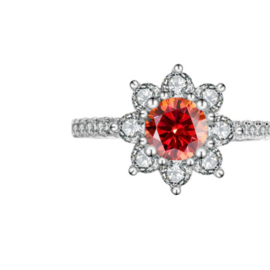 Anillo de Plata 925 con Moissanita Floral para Mujer - Image 3
