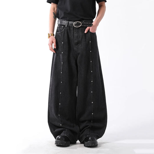 Pantalones Vaqueros Rectos Vintage Estilo Americano con Acabado Desgastado