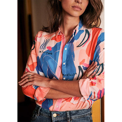 Playera de Lienzo con Estampado Abstracto - Image 9