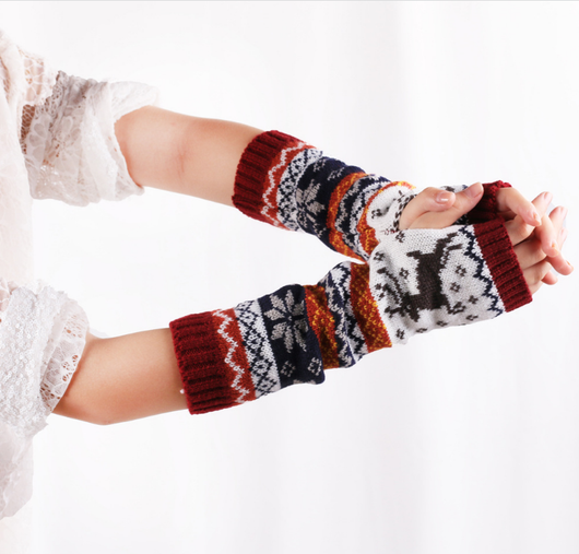 Guantes Navideños de Lana Tejida con Diseño Infantil - Cálidos y Acogedores - Image 14