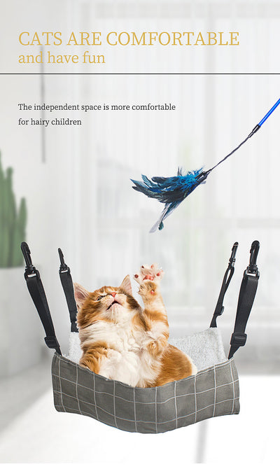 Hamaca Colgante de Algodón para Mascotas Pequeñas - Cama Confortable para Gatos, Hurones y Roedores - Image 19