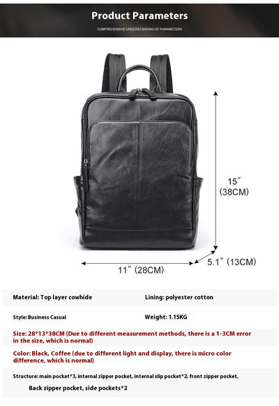 Mochila de Cuero Genuino para Hombre - Estilo Ejecutivo - Image 7
