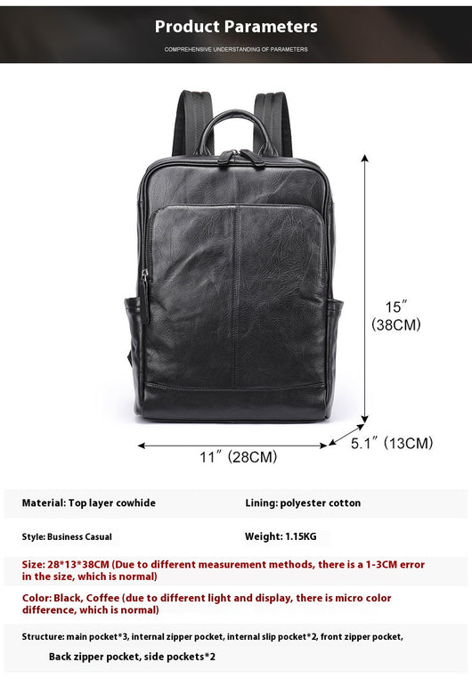 Mochila de Cuero Genuino para Hombre - Estilo Ejecutivo - Image 7