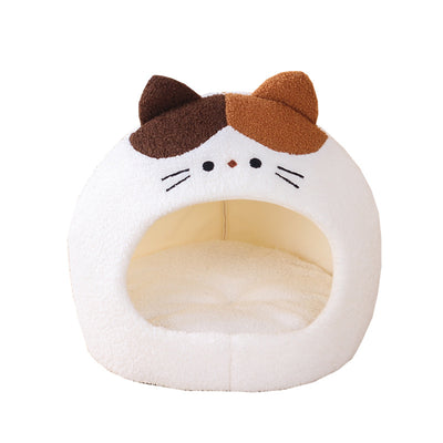 Nido Cálido para Gatos - Cama Felpa Cerrada Invierno - Image 5