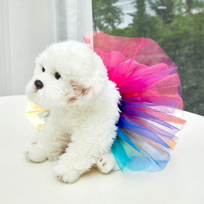 Falda Tutú de Gasa para Mascotas - Diseño Elegante con Hilo de Seda Brillante