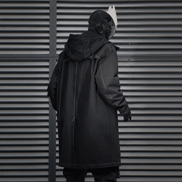 Abrigo Trench Asimétrico con Cierre para Hombre