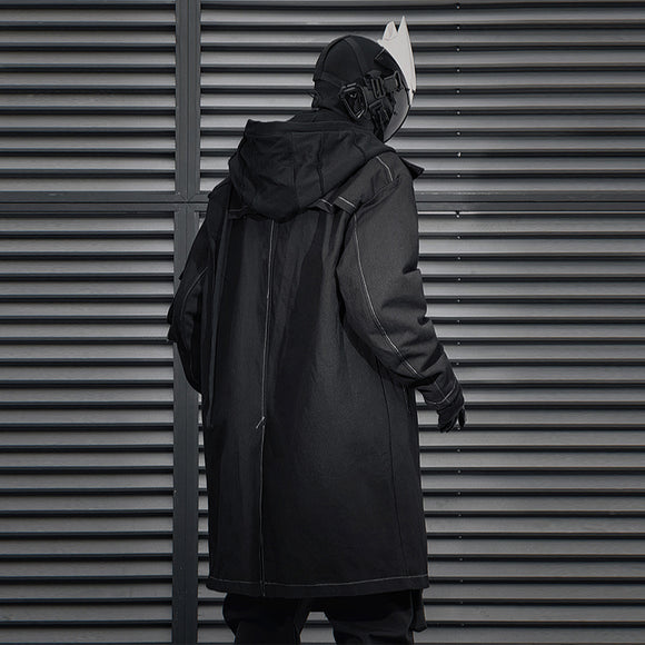 Abrigo Trench Asimétrico con Cierre para Hombre