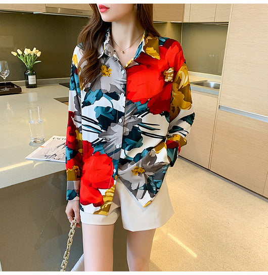 Blusa Larga de Chifón Poliéster para Mujer - Image 6