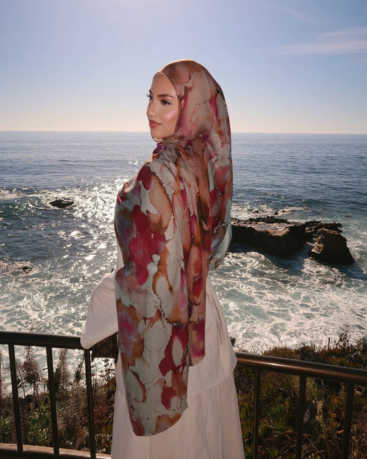 Pañuelo Hijab de Satén Estampado - Image 58