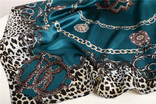 Pañuelo de Seda Estampado Leopardo - Accesorio Fashion Versátil - Image 13