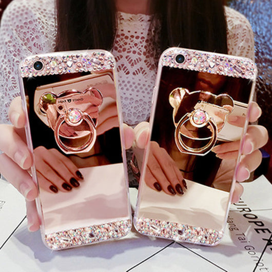 Funda de Silicona con Espejo y Soporte para iPhone 11 - Image 9