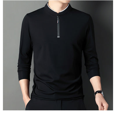 Camiseta Manga Larga Cuello Alto para Hombre Estilo Casual - Image 16