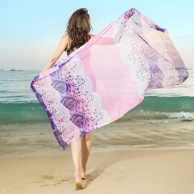Pareo Playero Estampado en Chifón - Complemento Versátil para Mujer