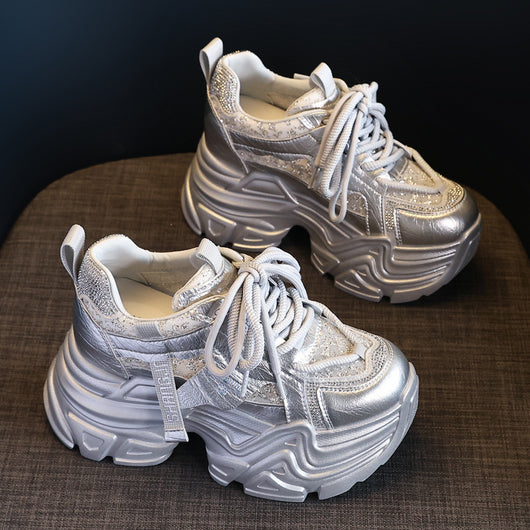 Zapatos Deportivos con Plantilla Elevadora y Detalles Brillantes para Mujer - Image 6