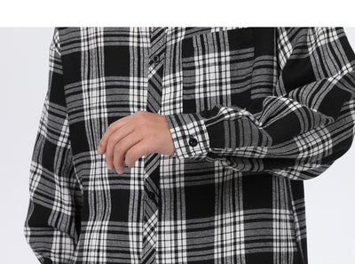 Camisa Casual Retro Cuadros para Hombre - Corte Holgado Primavera Otoño - Image 29