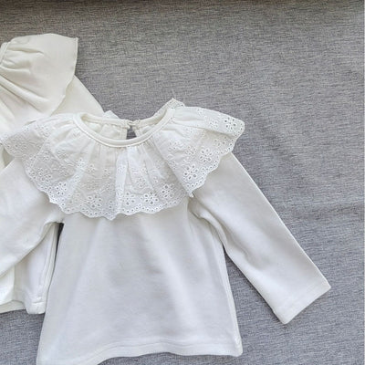 Blusa de Cuello Volante Solapa Ancha - Corte Clásico - Image 3