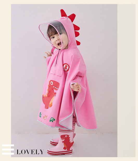 Impermeable Infantil Tipo Capa con Diseño de Dinosaurio - Image 16