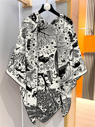Chal Cálido de Peluche Estampado Selva para Mujer - Image 14
