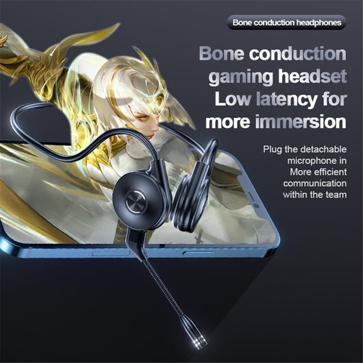 Auriculares de Conducción Ósea Bluetooth Estéreo con Correa Ajustable Desmontable - Image 12