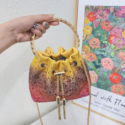 Bolso Tote Crossbody con Cadena de Cristales - Image 15