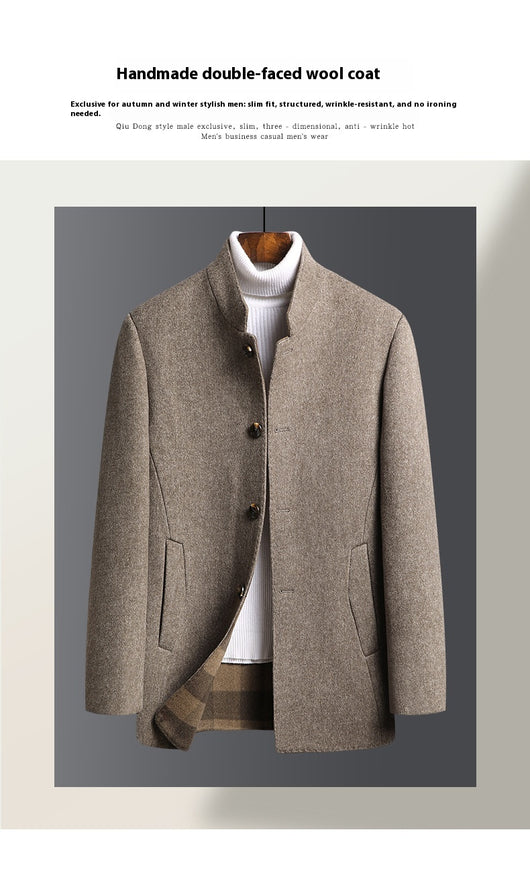 Abrigo de Lana Reversible para Hombre - Corte Medio - Image 7