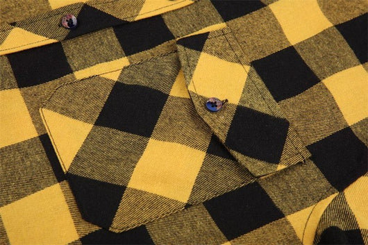 Camisa de Franela Cuadriculada Casual para Hombre con Bolsillos de Pecho - Image 19