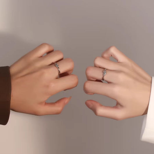Anillo de Plata Pura S999 Diseño Exclusivo para Mujer