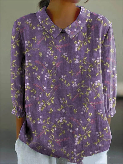 Blusa Retro Floral Japonesa de Manga Larga para Mujer - Image 2