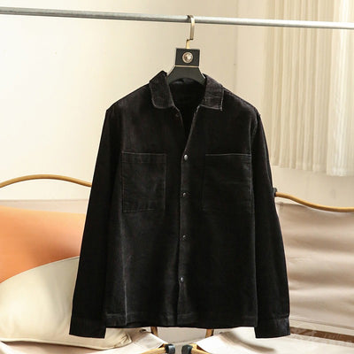 Camisa de Pana 100% Algodón para Hombre - Manga Larga Colores Sólidos - Image 3