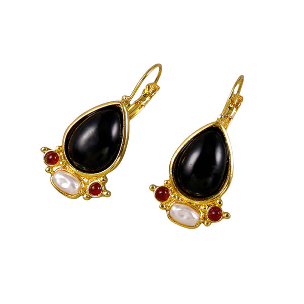 Aretes Retro Gota de Cristal - Diseño Vintage Elegante