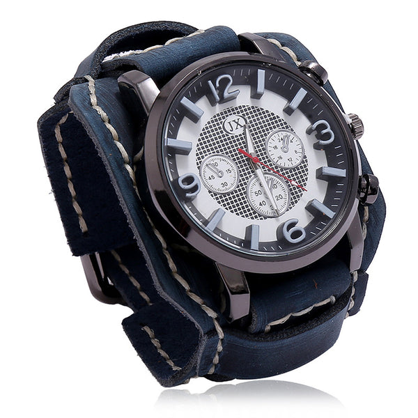 Pulsera de Cuero para Hombre Estilo Vintage Desgastado