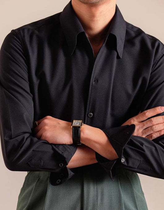 Camisa Casual de Manga Larga para Hombre con Acabado Pulido y Botones Ocultos - Image 10