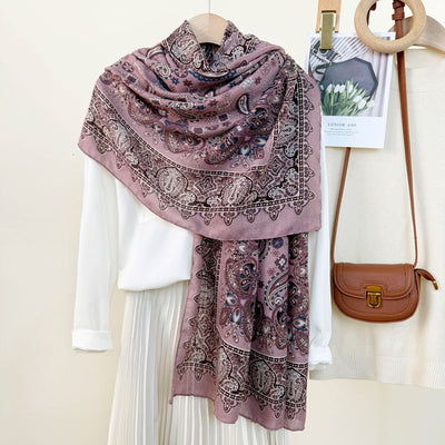 Pañuelo Foulard de Seda Premium con Protección Solar - Diseño Clásico Versátil