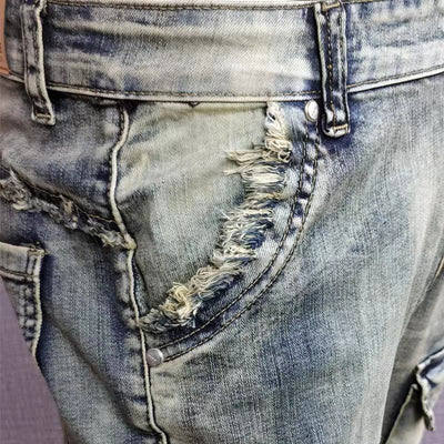 Jeans Casual Rotos para Hombre - Estilo Versátil y Moderno - Image 7
