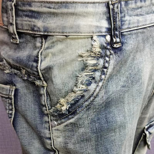 Jeans Casual Rotos para Hombre - Estilo Versátil y Moderno - Image 7