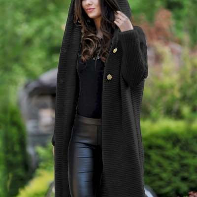 Cardigan Holgado Tejido Grueso para Mujer con Capucha - Suéter Jumper Acogedor - Image 10
