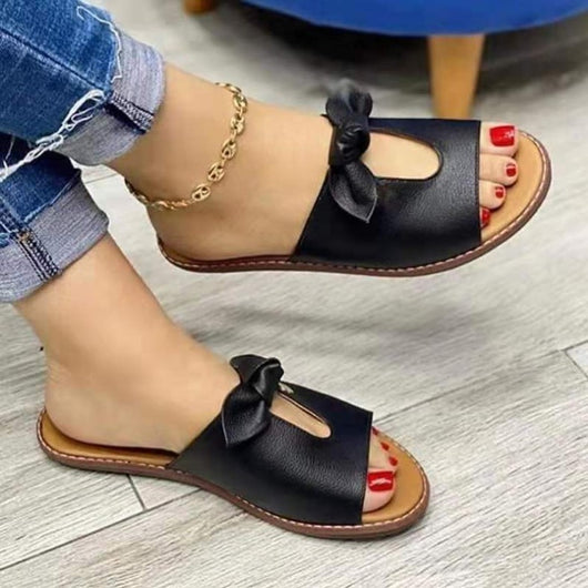 Sandalias Grandes con Moño - Punta Abierta Cómoda para Mujer - Image 12