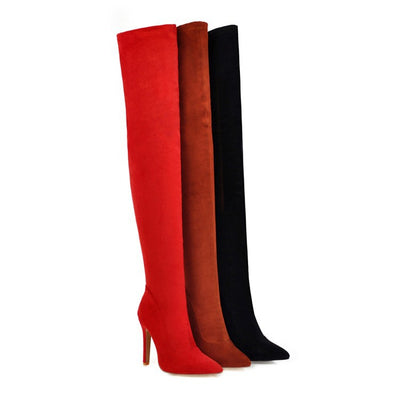 Botas Altas Vintage con Tacón Fino y Punta Aguda - Image 7