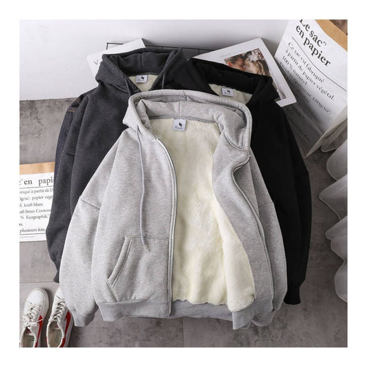 Cardigan Hoodie Suelto con Cierre para Estudiantes - Image 14