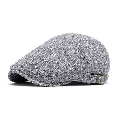 Boina Retro de Algodón y Lino para Hombre con Visera - Image 9