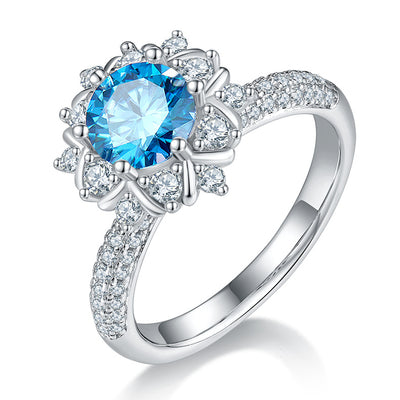 Anillo de Moissanita 1 Quilate en Plata 925 - Diseño Floral para Propuesta - Image 8