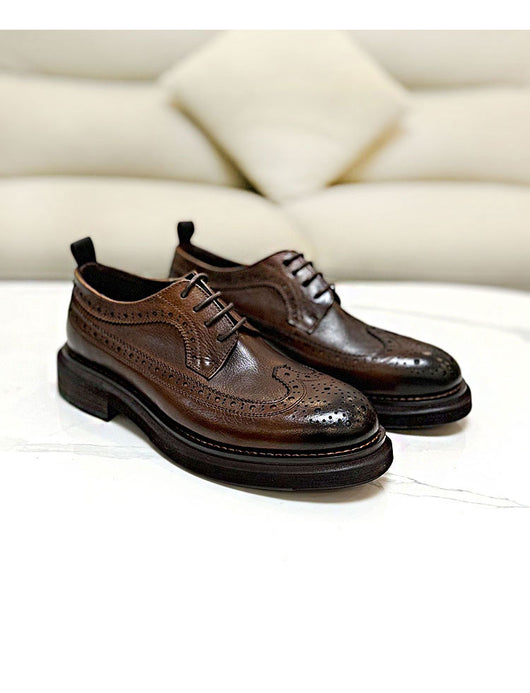 Zapatos Brogue Elevadores de Cuero para Hombre con Suela Reforzada - Image 10