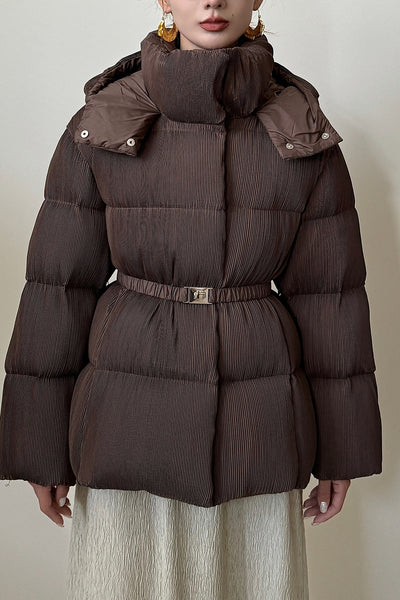 Chaqueta Acolchada con Cinturón Ajustable para Mujer - Efecto Adelgazante - Image 16