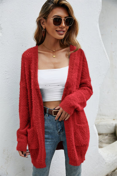 Cardigan Tejido Talla Grande Abrigo Midi Elegante - Image 5