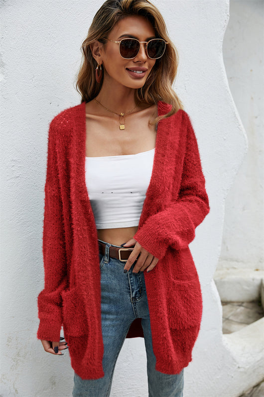 Cardigan Tejido Talla Grande Abrigo Midi Elegante - Image 5