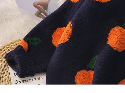 Suéter Suelto para Mujer con Estampado de Frutas Jacquard - Image 9