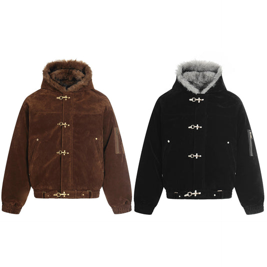 Abrigo Suelto de Diseño Personalizado Estilo Urbano Estadounidense Premium