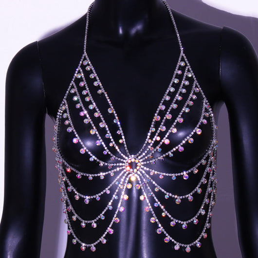 Cadena de Cuerpo Diamond Wave Multicolor - Joyería Sensual para Noches Especiales - Image 10