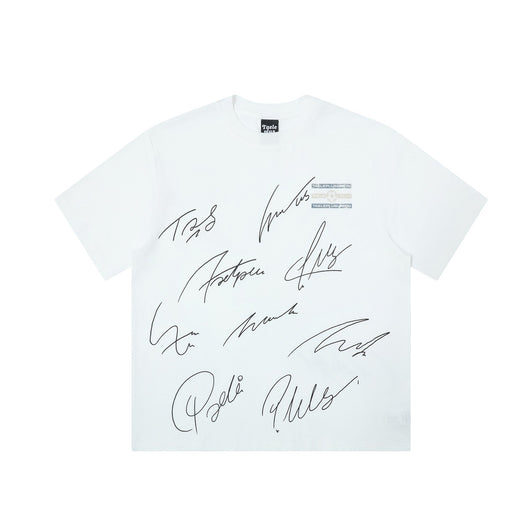 Camiseta Casual Personalizada con Firma y Letras Estampadas - Image 9
