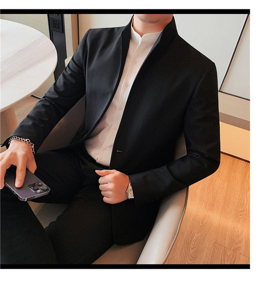 Blazer Slim Fit Ruoshuai para Hombre - Chaqueta Casual de Otoño - Image 30